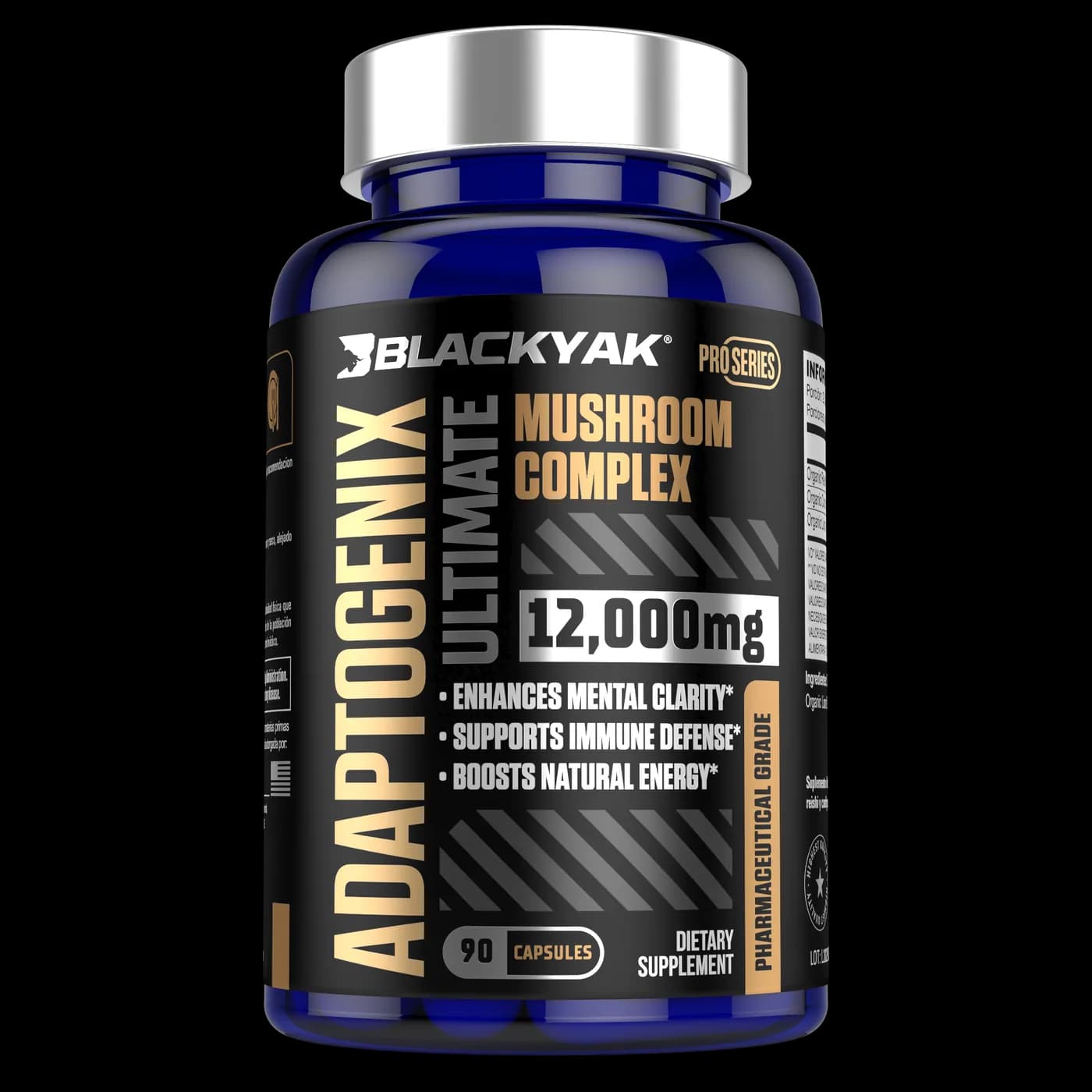 Adaptogenix — Reishi + Cordyceps + Lion's Mane (adaptógenos)